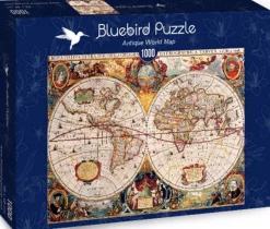 Bluebird Puzzle Ancienne carte du monde - puzzle de 1000 pièces