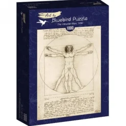 Bluebird Puzzle Leonardo Da Vinci - The Vitruvian Man, 1490 - 1000 pièces