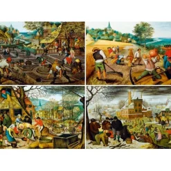 Bluebird Puzzle Pieter Bruegel - Les quatre saisons - 1000 pièces