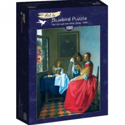 Bluebird Puzzle Vermeer - La fille avec le Verre à Vin, 1659 - 1000 pièces