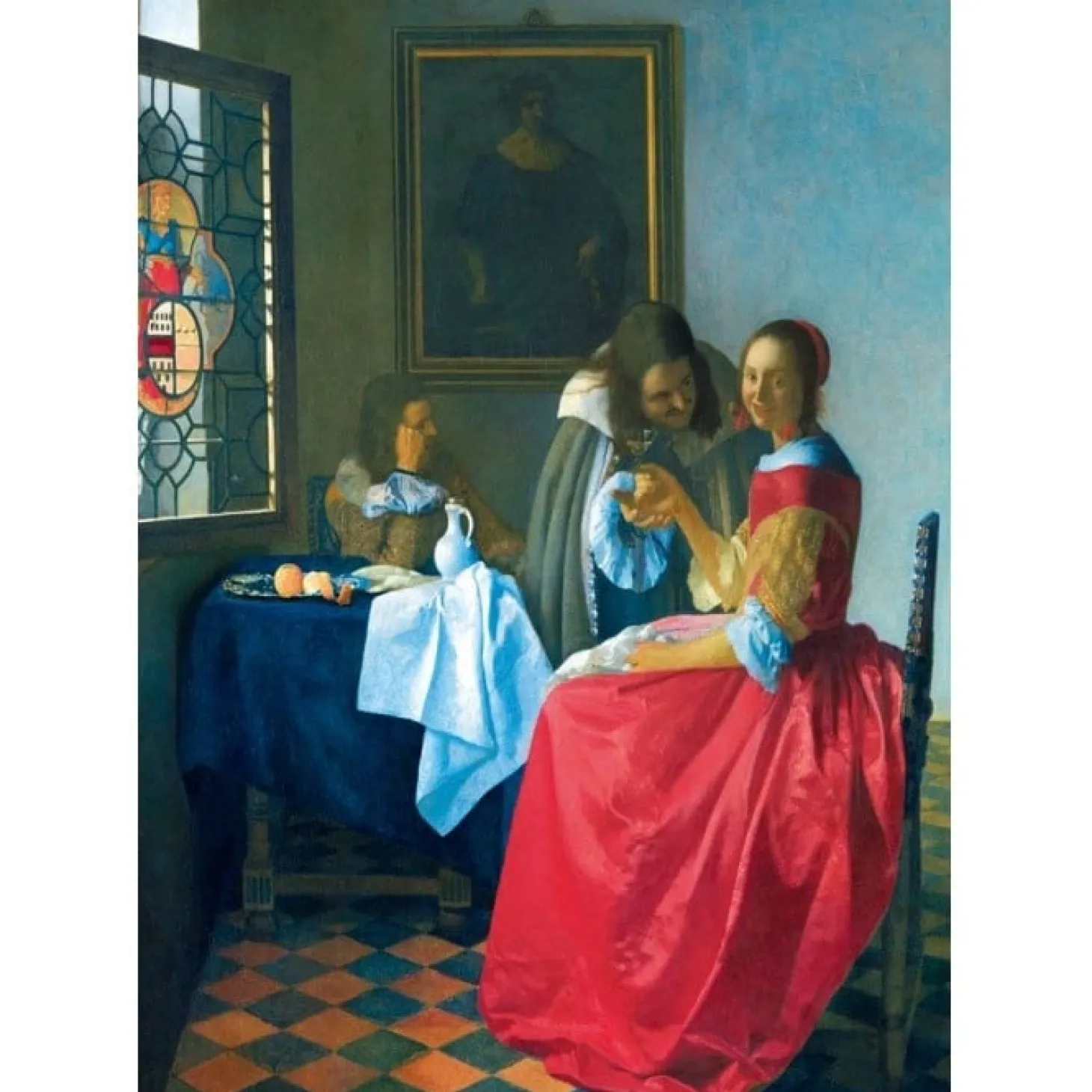 Bluebird Puzzle Vermeer - La fille avec le Verre à Vin, 1659 - 1000 pièces