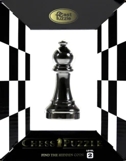 Cast Puzzle Fou Noir- Pièce d'échecs - Casse-tête