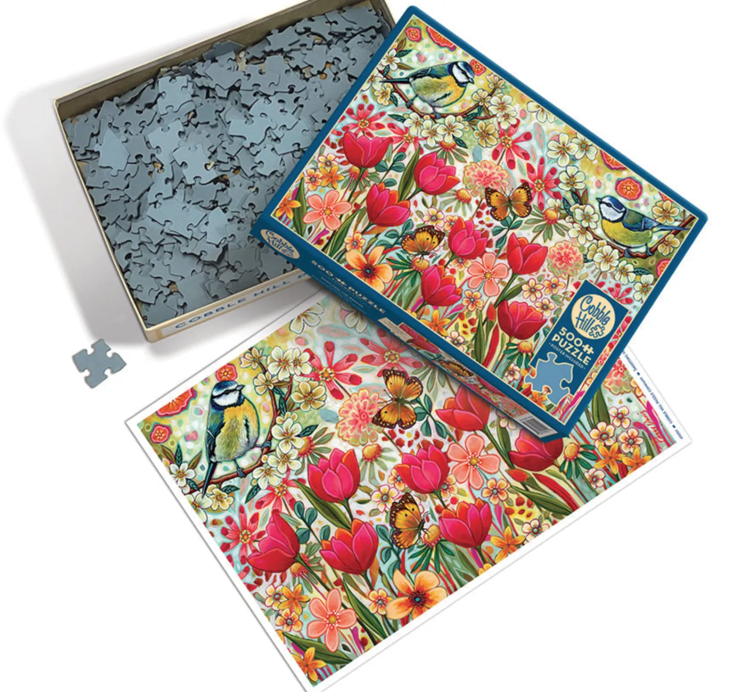 Cobble Hill Brise dans le jardin fleuri - puzzle de 500 pièces XL