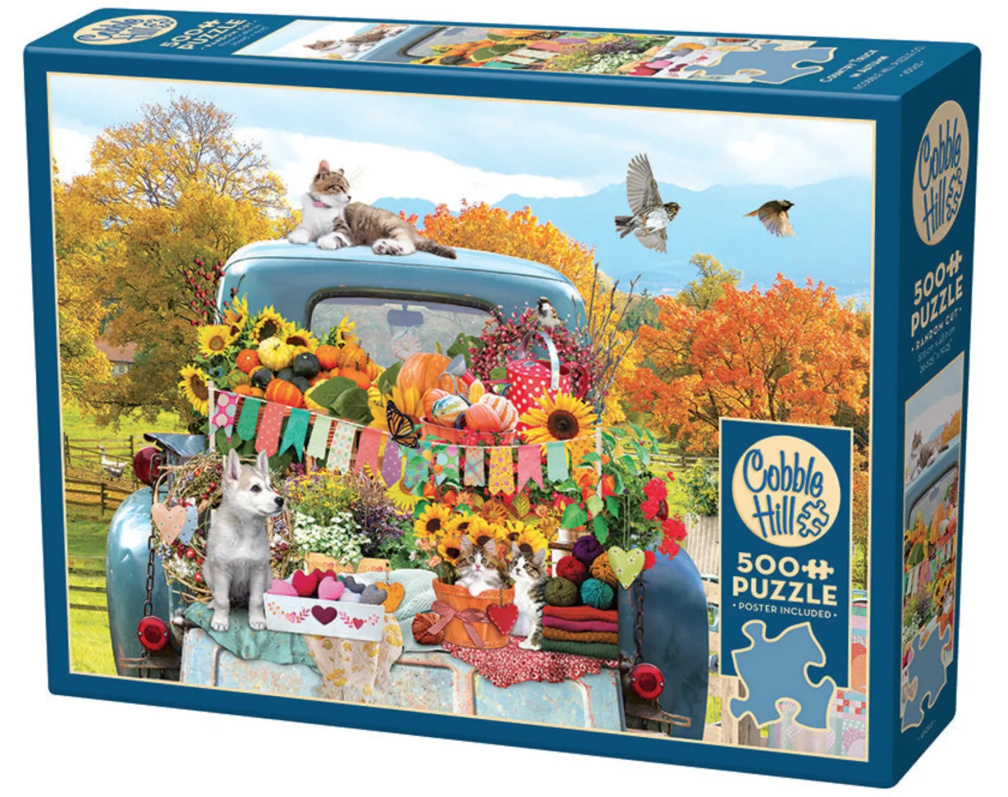 Cobble Hill Camion de campagne en automne - puzzle de 500 pièces XL