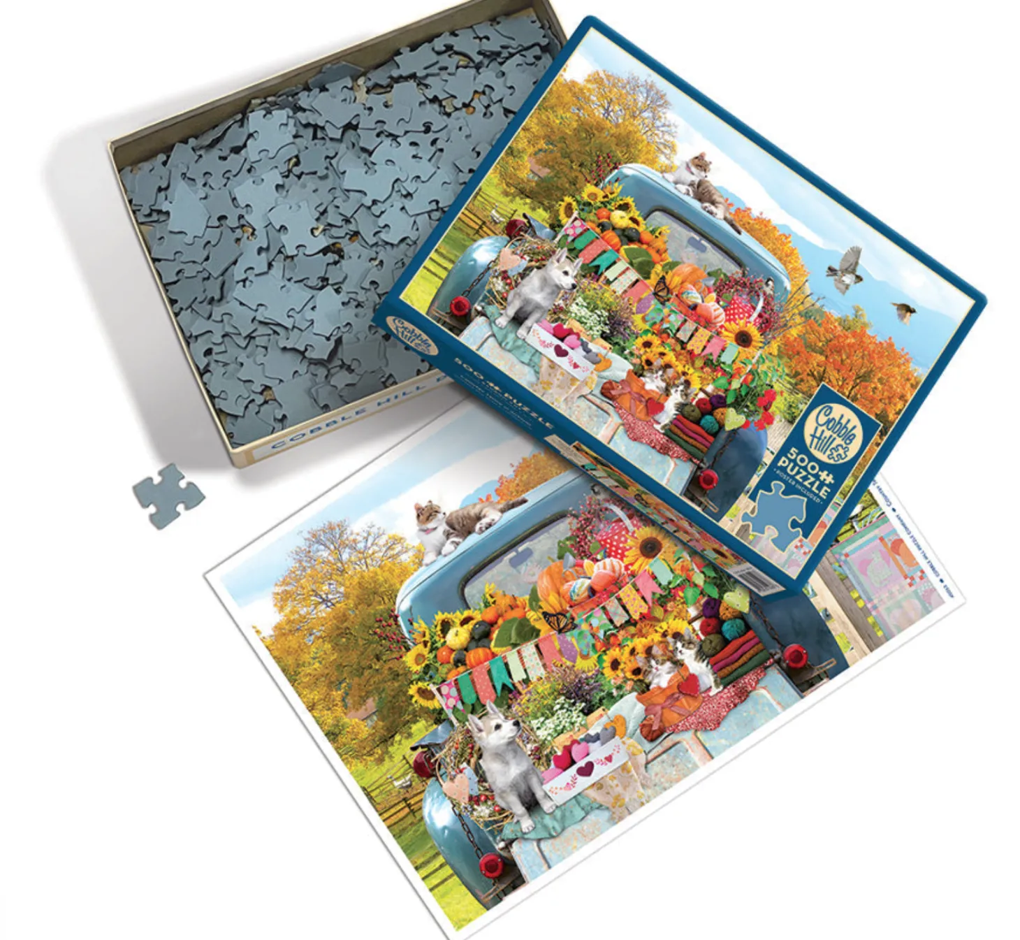 Cobble Hill Camion de campagne en automne - puzzle de 500 pièces XL