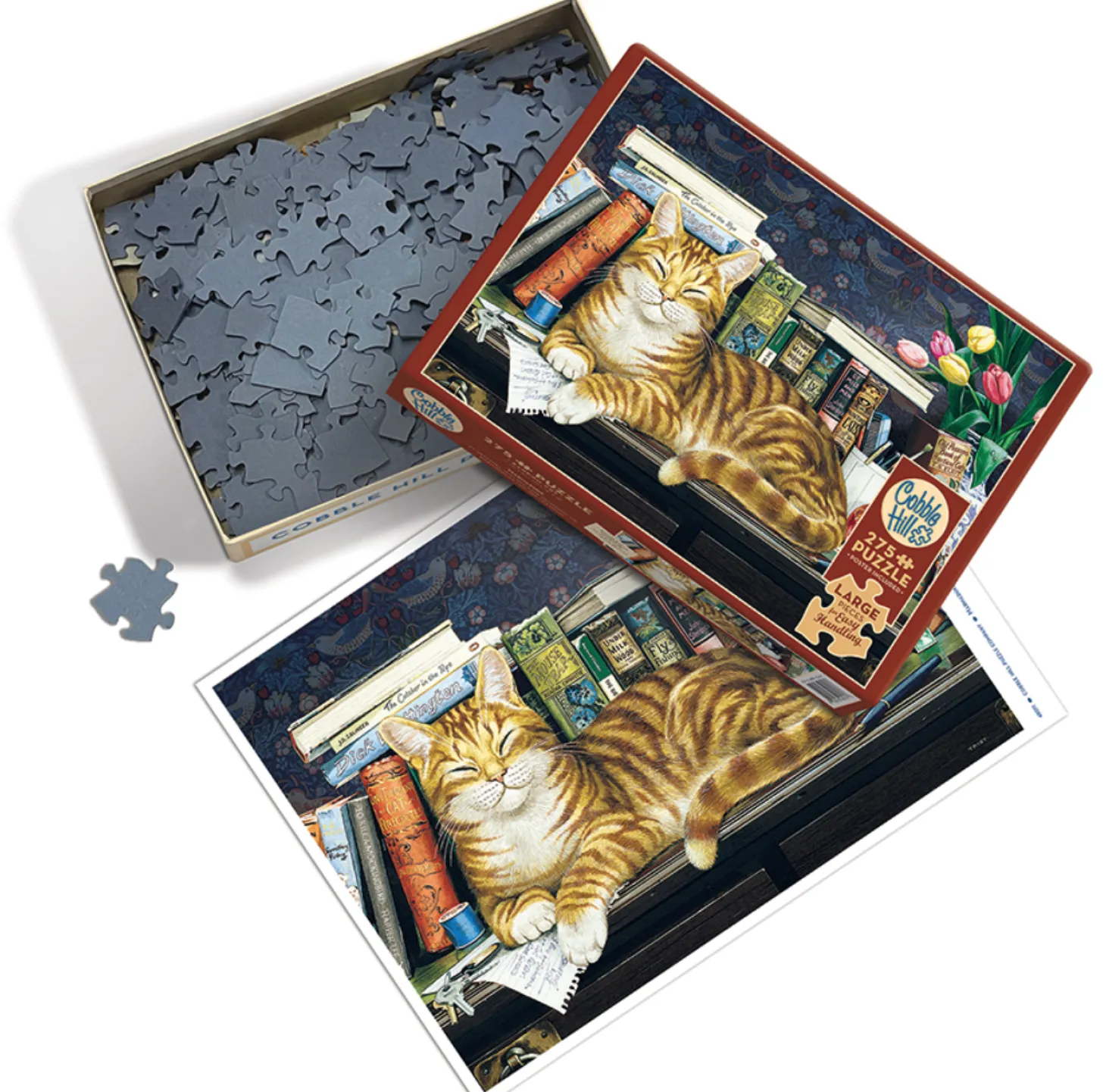 Cobble Hill Chat endormi - puzzle de 275 pièces XXL