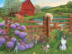 Cobble Hill Chats de ferme - puzzle de 275 pièces XXL