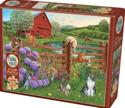 Cobble Hill Chats de ferme - puzzle de 275 pièces XXL