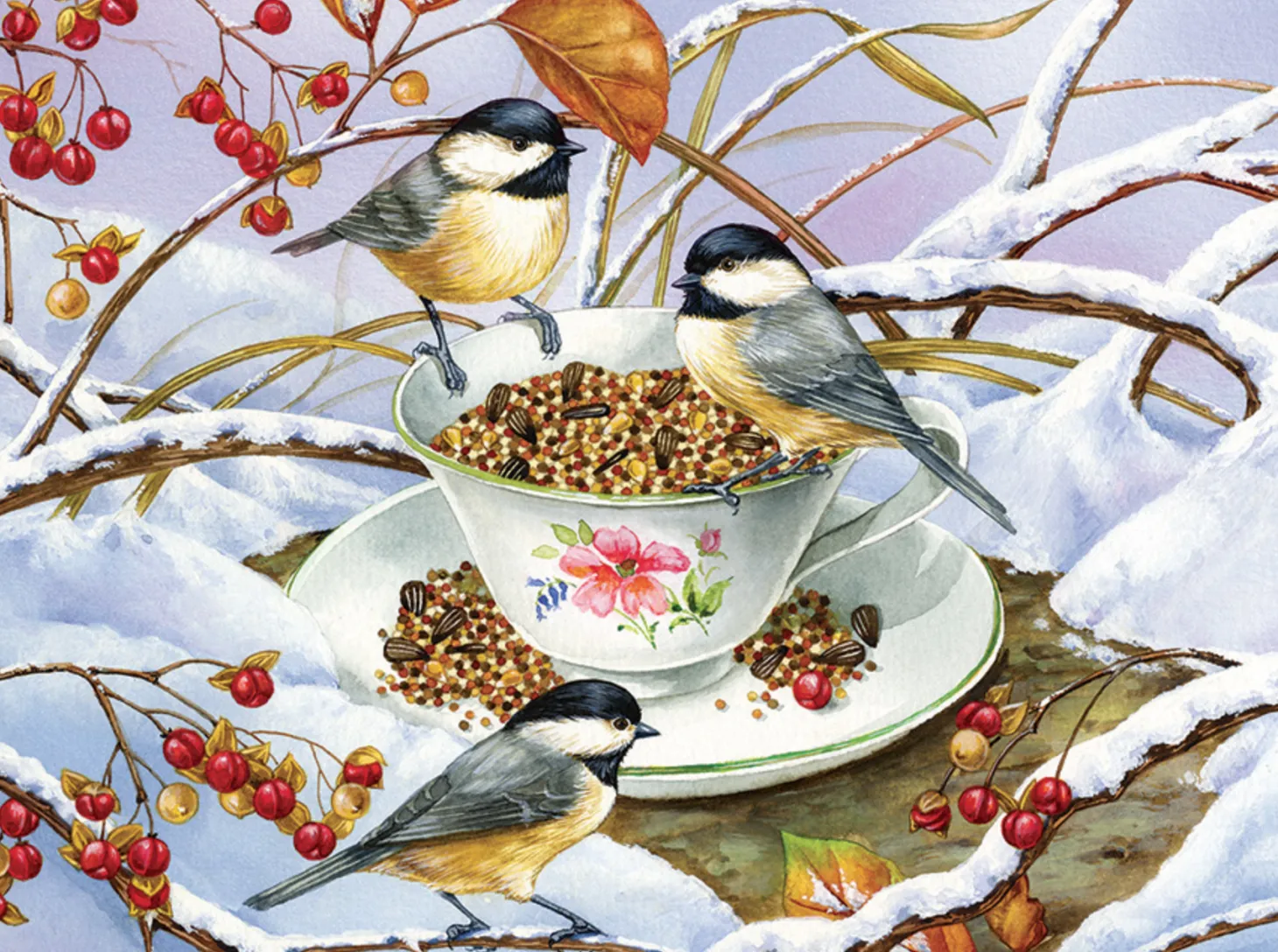 Cobble Hill Chickadee Tea - puzzle de 275 pièces XXL