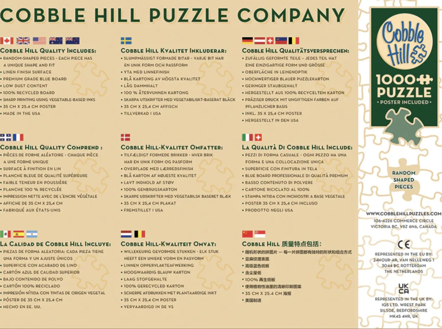 Cobble Hill Journal Nature: Hiver - puzzle de 1000 pièces