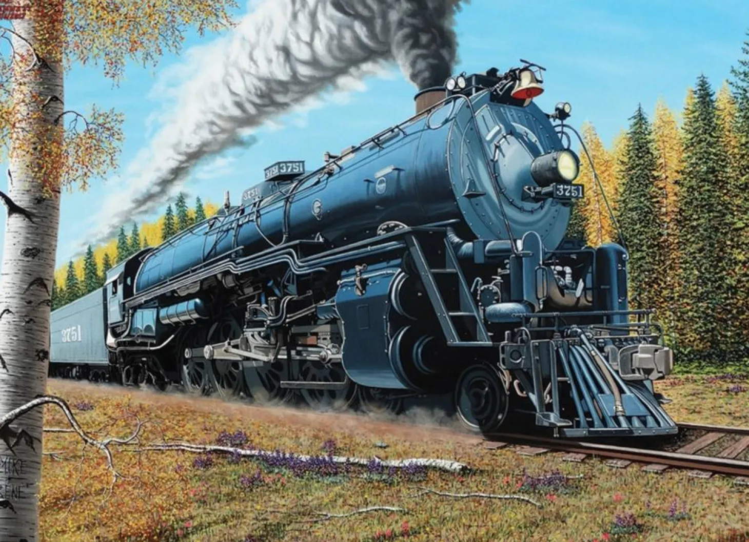 Cobble Hill Le train Santa Fé 3751 - puzzle de 1000 pièces
