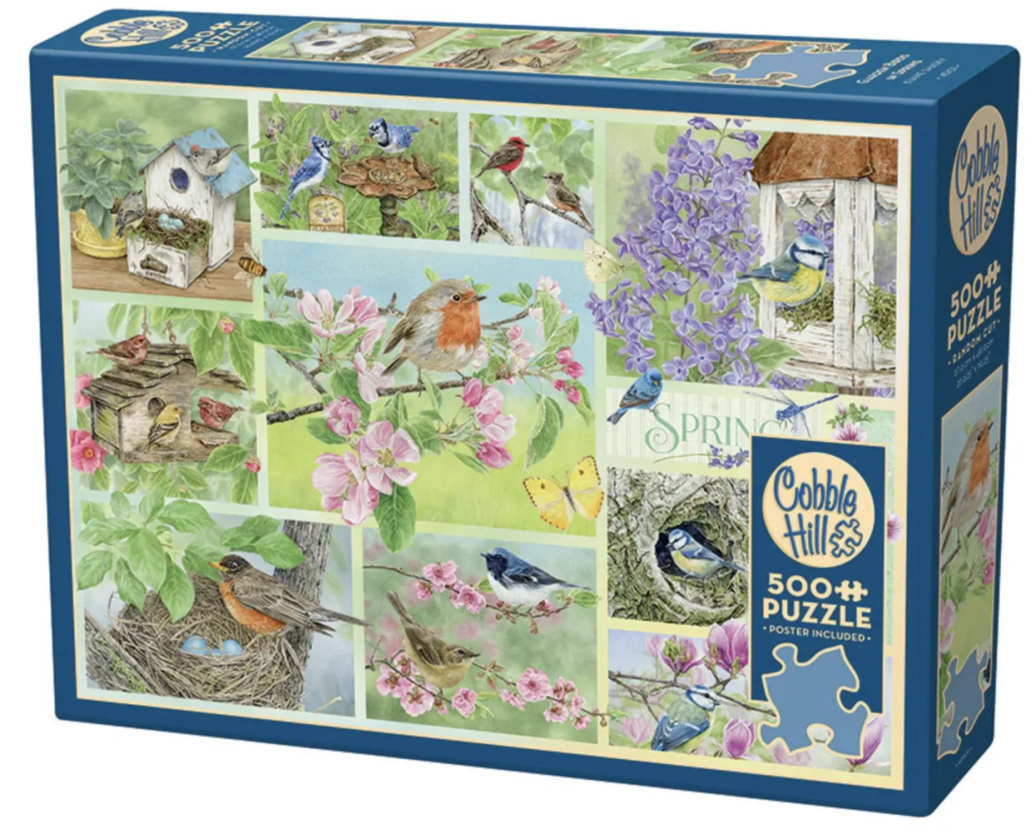 Cobble Hill Oiseaux de jardin au Printemps - puzzle de 500 pièces XL