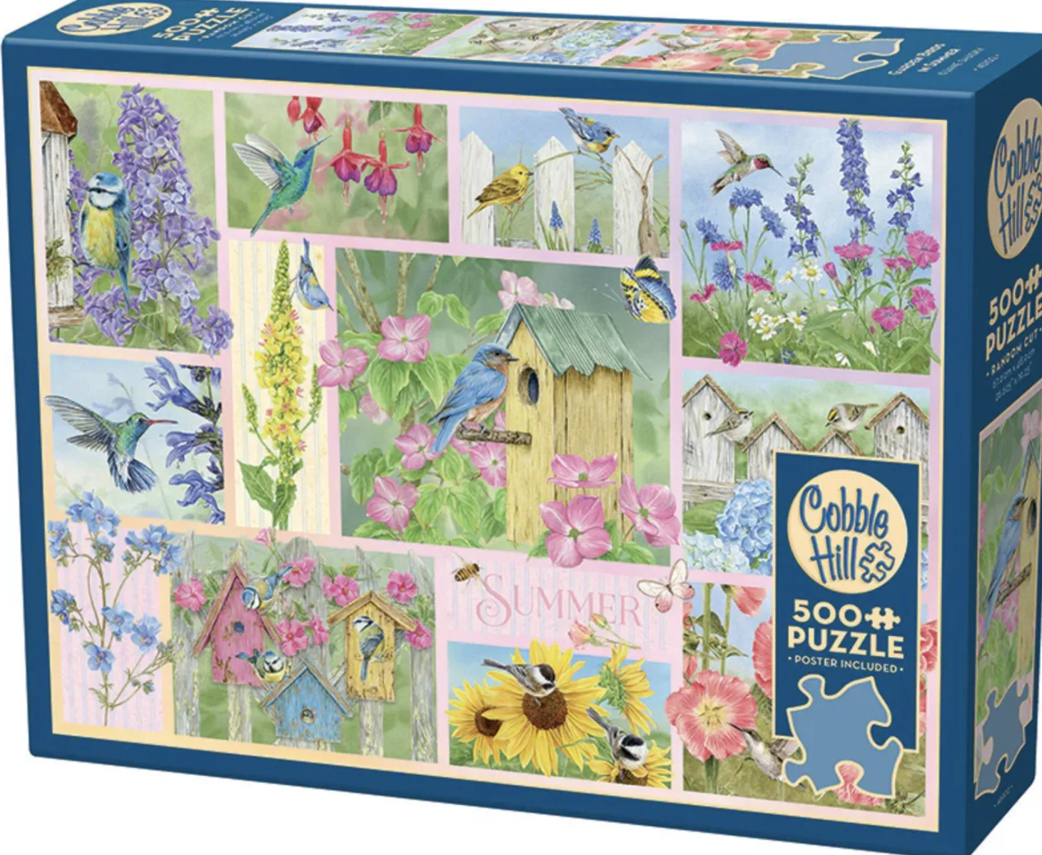 Cobble Hill Oiseaux de jardin au été - puzzle de 500 pièces XL
