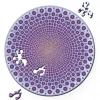 Curiosi Puzzle Double Points - Puzzle Ronde Recto-Verso en Bois - 88 pièces