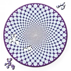 Curiosi Puzzle Double Points - Puzzle Ronde Recto-Verso en Bois - 88 pièces