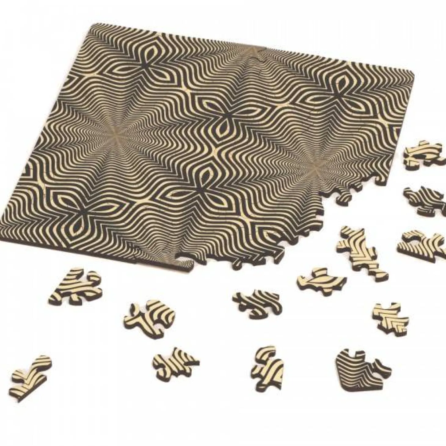 Curiosi Puzzle Double Q-Flower - Puzzle Recto-Verso en Bois - 123 pièces