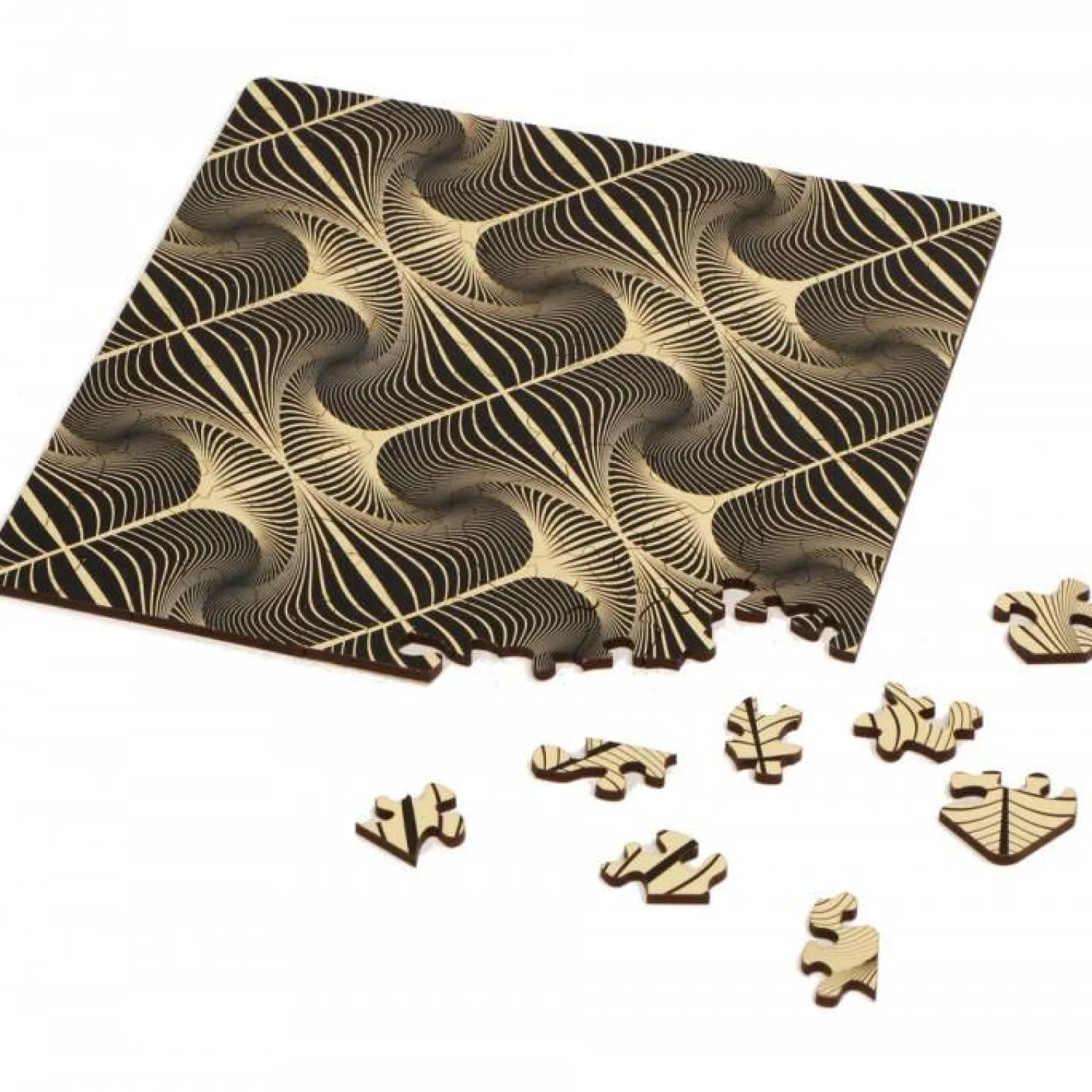 Curiosi Puzzle Double Q-Glitter - Puzzle Recto-Verso en Bois - 123 pièces