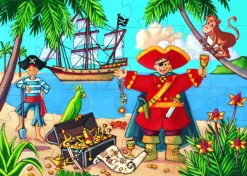 Djeco Le pirate et son trésor - puzzle de 36 pièces