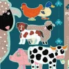 Djeco 6 puzzles géants des animaux de ferme - 9, 12 et 15 pièces