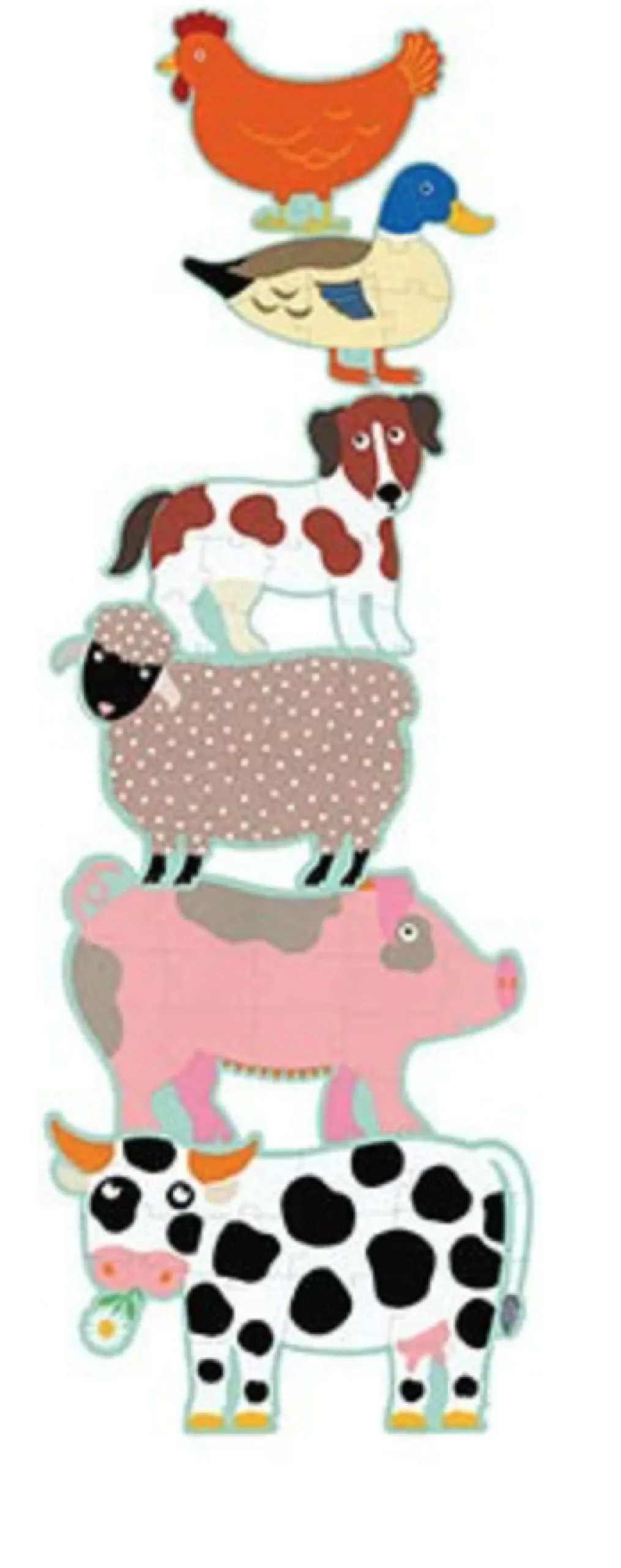 Djeco 6 puzzles géants des animaux de ferme - 9, 12 et 15 pièces