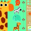 Djeco Animaux de la jungle - 4 puzzles - 3, 4, 5 et 6 bits