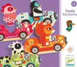 Djeco Bolidanimo - 8 puzzles de 2 pièces