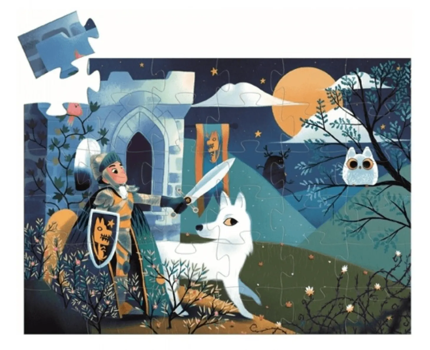 Djeco Chevalier de la Pleine Lune - puzzle de 36 pièces