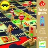 Djeco Construisez votre ville - casse-tête de 24 pièces et 5 trafic