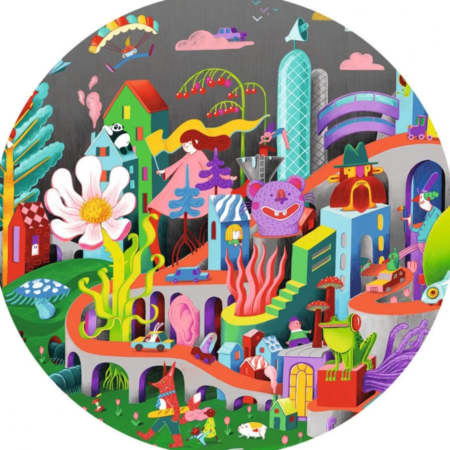 Djeco Crazy Town - Puzzle Observation de 200 pièces