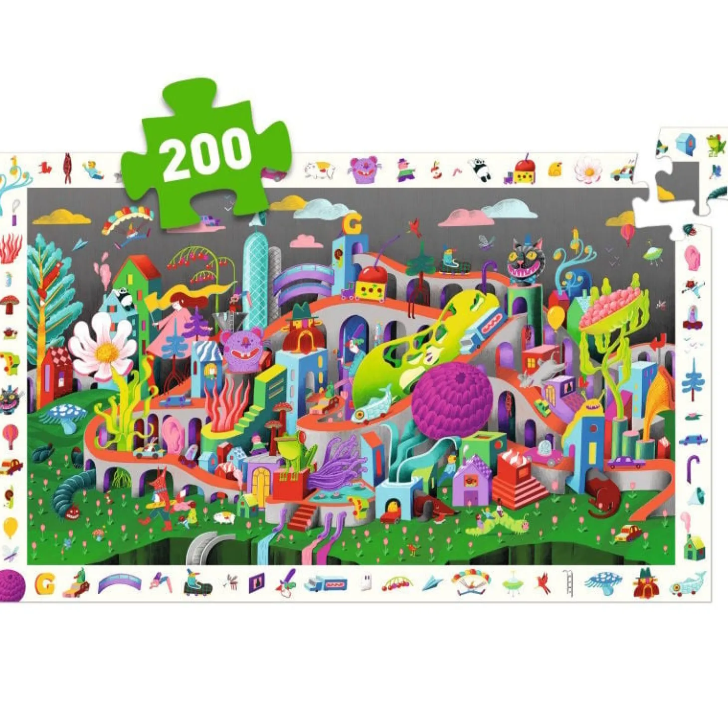 Djeco Crazy Town - Puzzle Observation de 200 pièces
