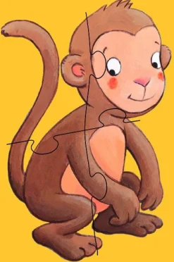 Djeco Curl le singe - 6 puzzles - 4, 6, et 9 bits