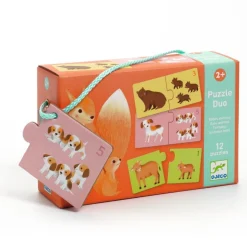 Djeco Duo Puzzle - Bébés Animaux - 12 x 2 pièces