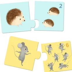 Djeco Duo Puzzle - Bébés Animaux - 12 x 2 pièces