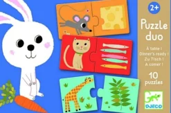 Djeco Duo Puzzle - servi! - 10 x 2 bits