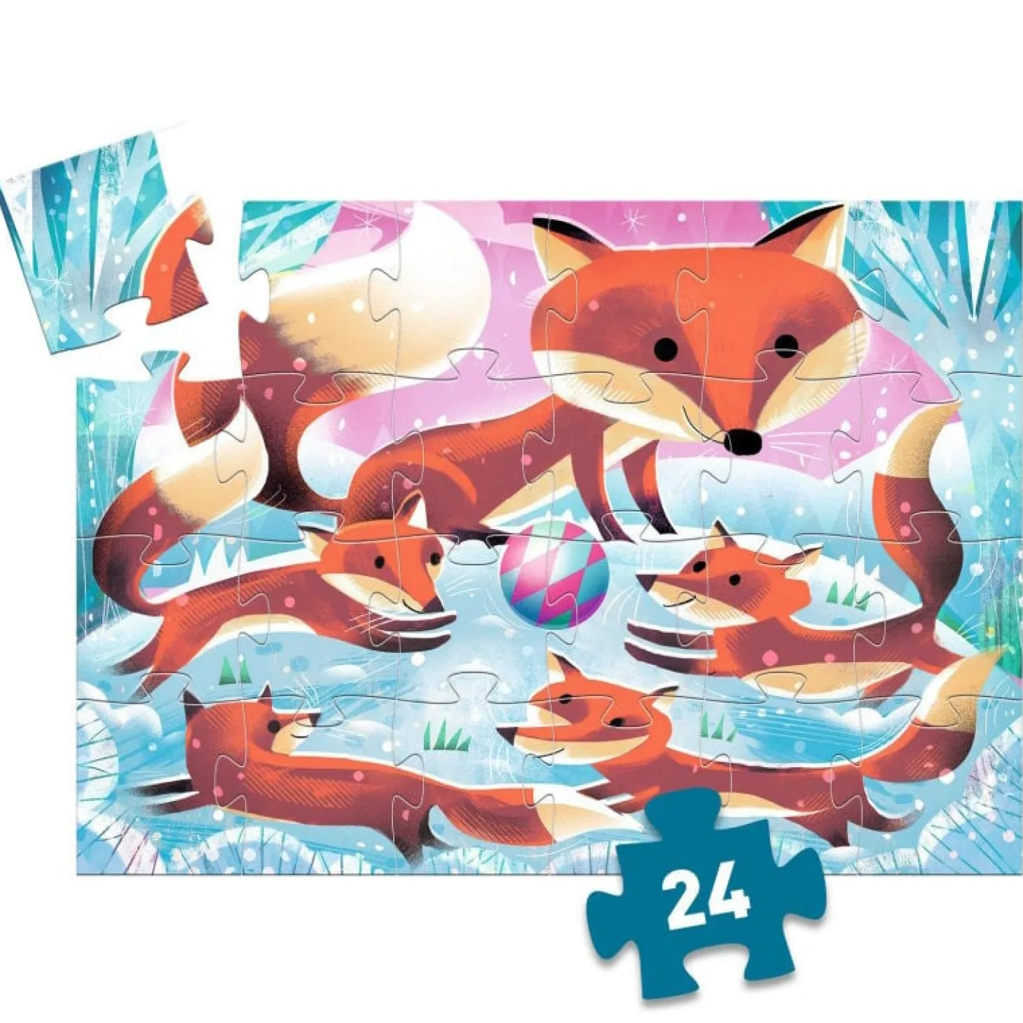 Djeco Ginger, Petit Renard - Puzzle Silhouette de 24 pièces