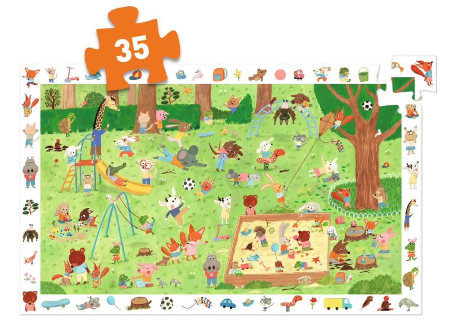 Djeco Jardin des petits amis - puzzle de 35 pièces
