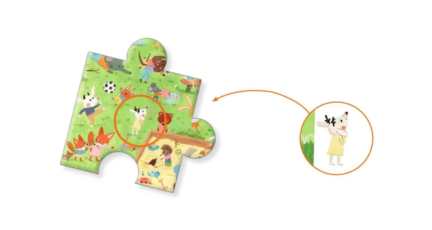 Djeco Jardin des petits amis - puzzle de 35 pièces