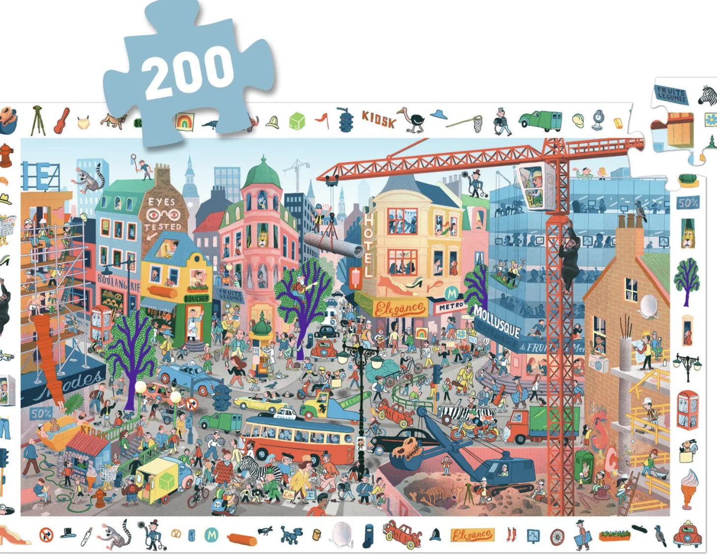 Djeco La ville - Puzzle Observation de 200 pièces