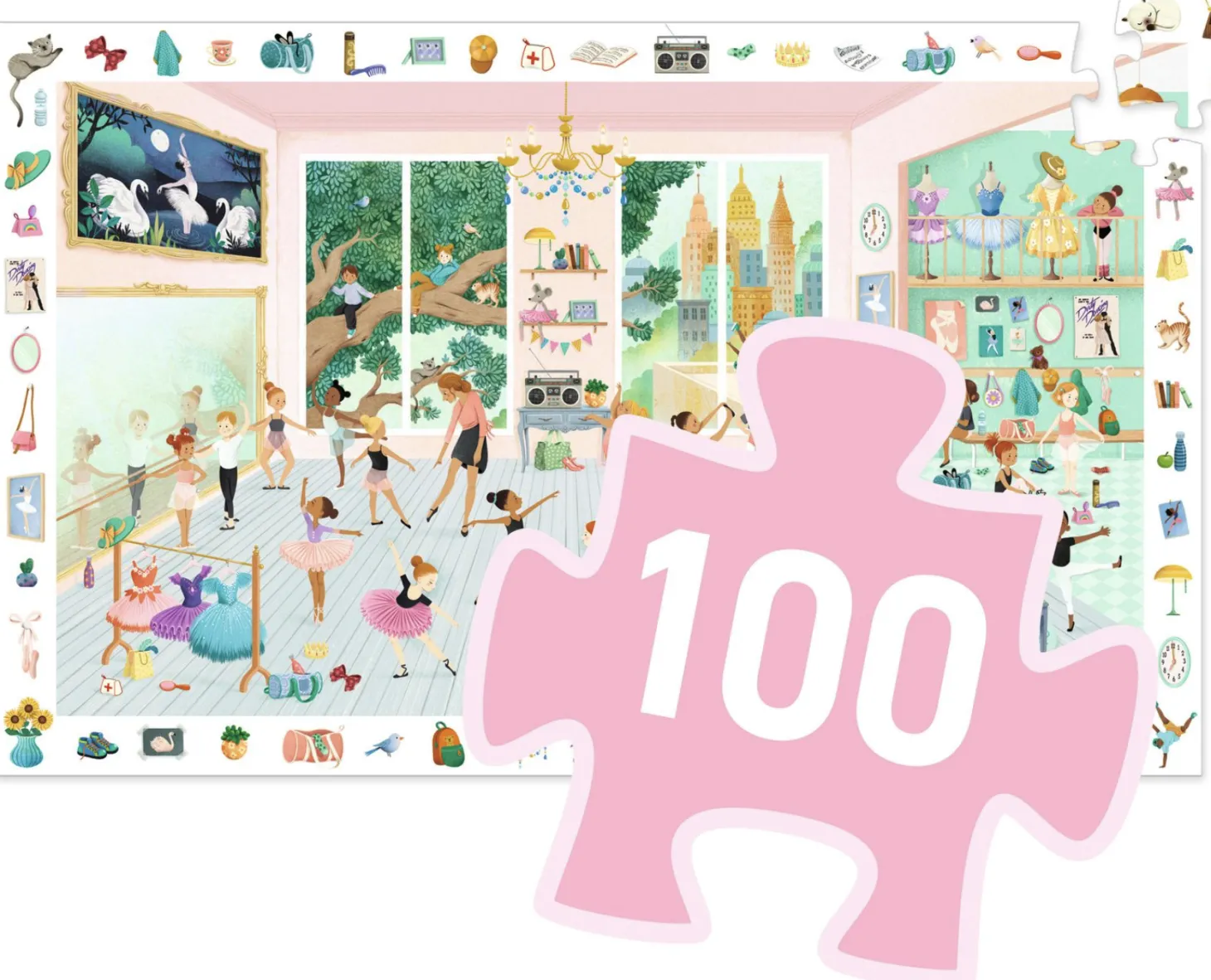 Djeco L'école de danse - puzzle de 100 pièces