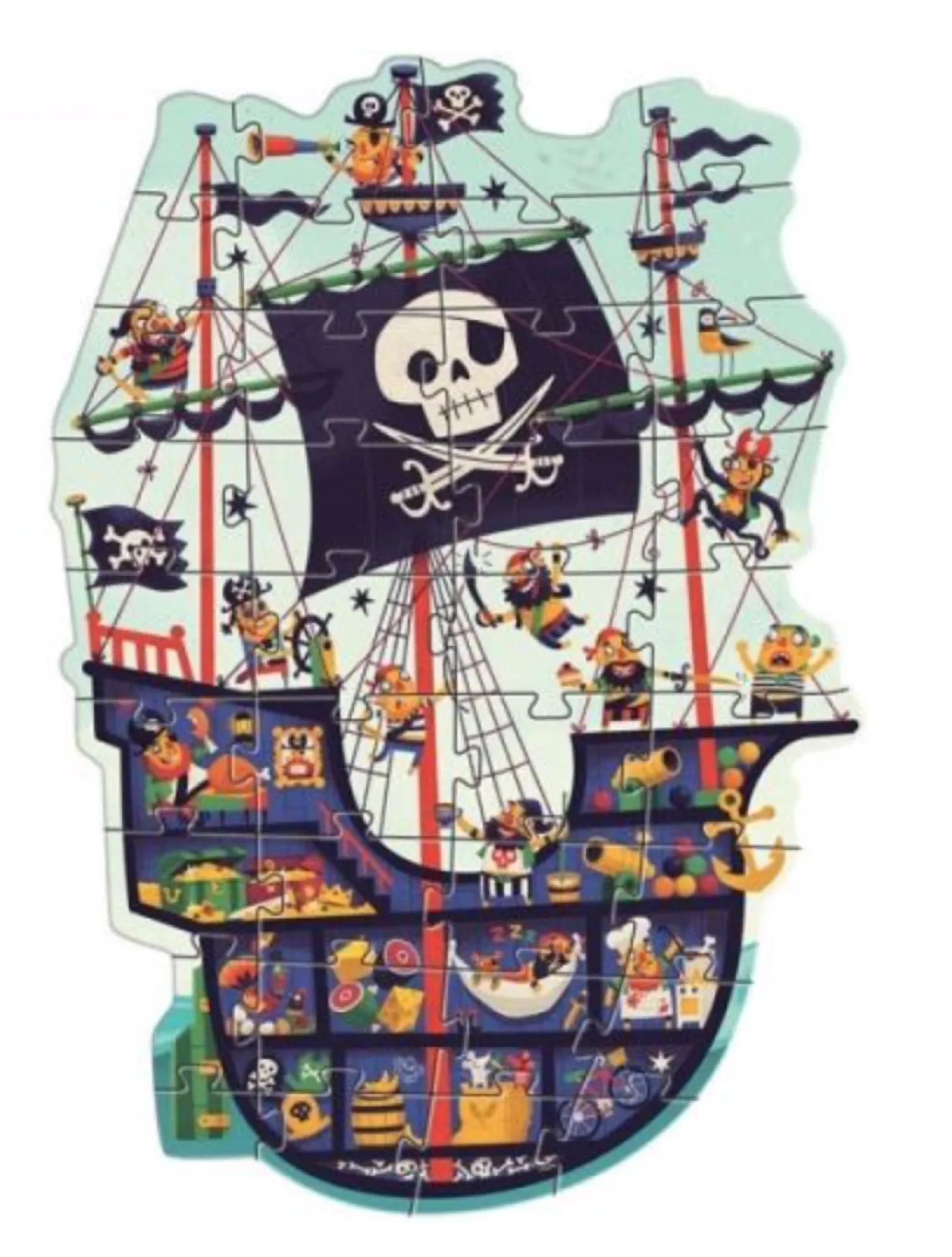 Djeco Le bateau pirate - Puzzle de 36 pièces