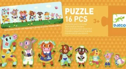 Djeco Petits et grands à la ferme - 8 puzzles de 2 pièces