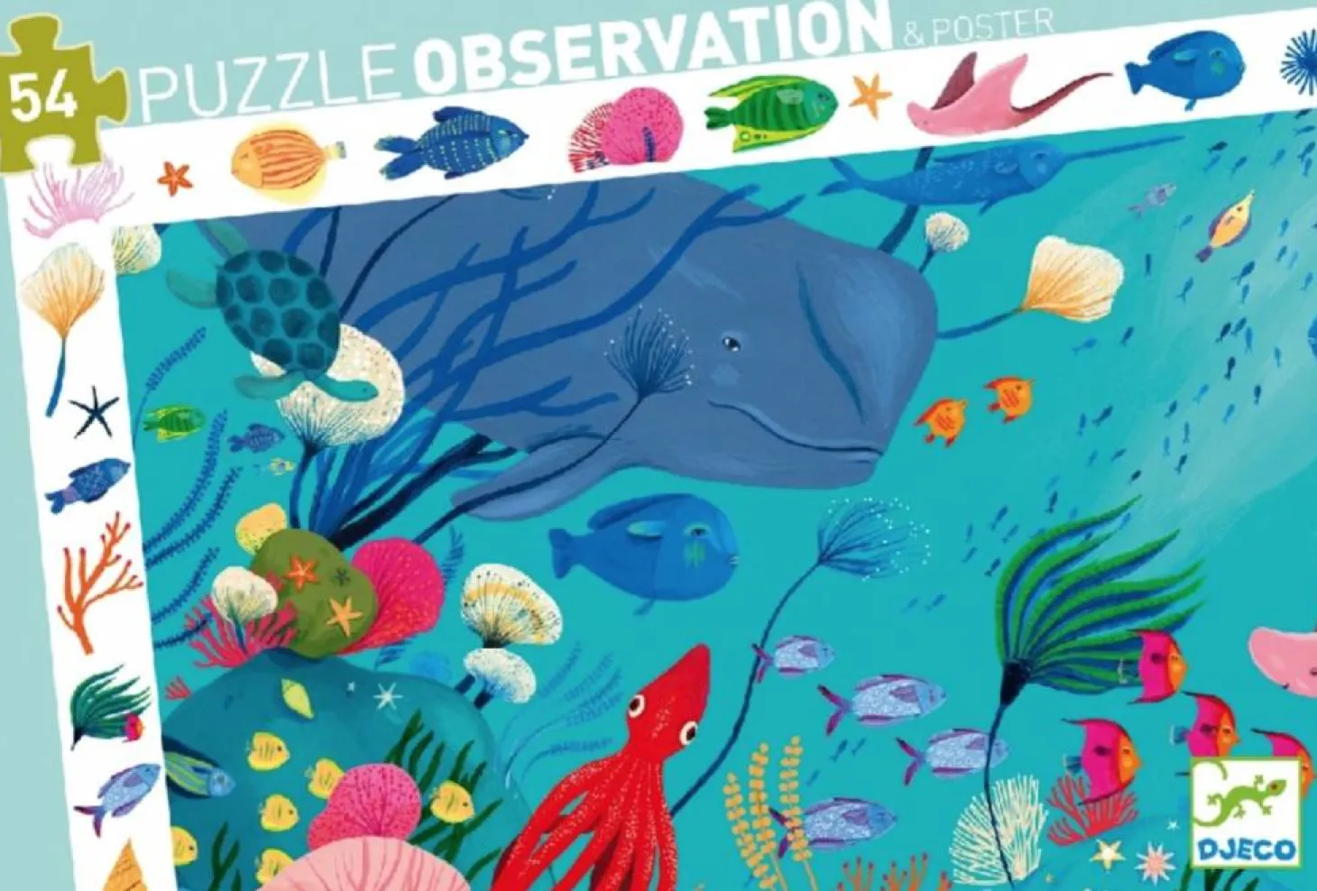 Djeco Puzzle de Recherche - dans l'océan - 54 pièces