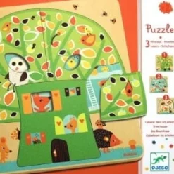 Djeco Puzzle Skim - Arbre plein de vie - 12 pièces