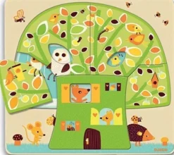 Djeco Puzzle Skim - Arbre plein de vie - 12 pièces