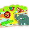 Djeco Puzzle Sound - Zoo - 5 pièces