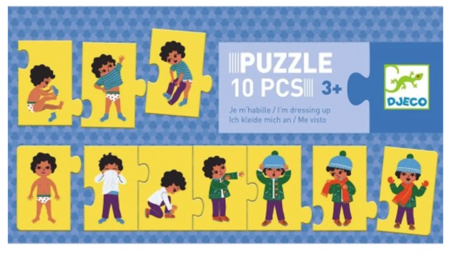 Djeco Puzzle trio - Je m'habille - 10 pièces