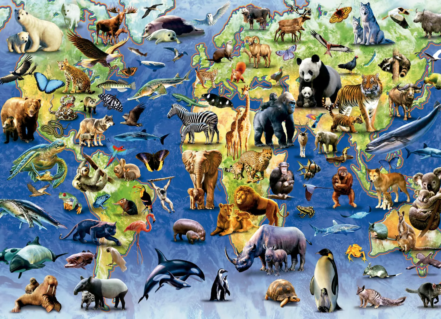 Educa 100 Espèces en Danger d'Extinction - puzzle de 500 pièces