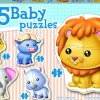 Educa 5 puzzles d'animaux sauvage du Savanne - puzzles de 3, 4 et 5 pièces