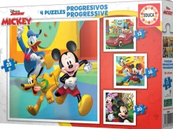 Educa 4 puzzles de Mickey & Friends - 12, 16, 20 et 25 pièces