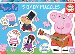 Educa 5 puzzles Peppa Pig - de 3 à 5 pièces